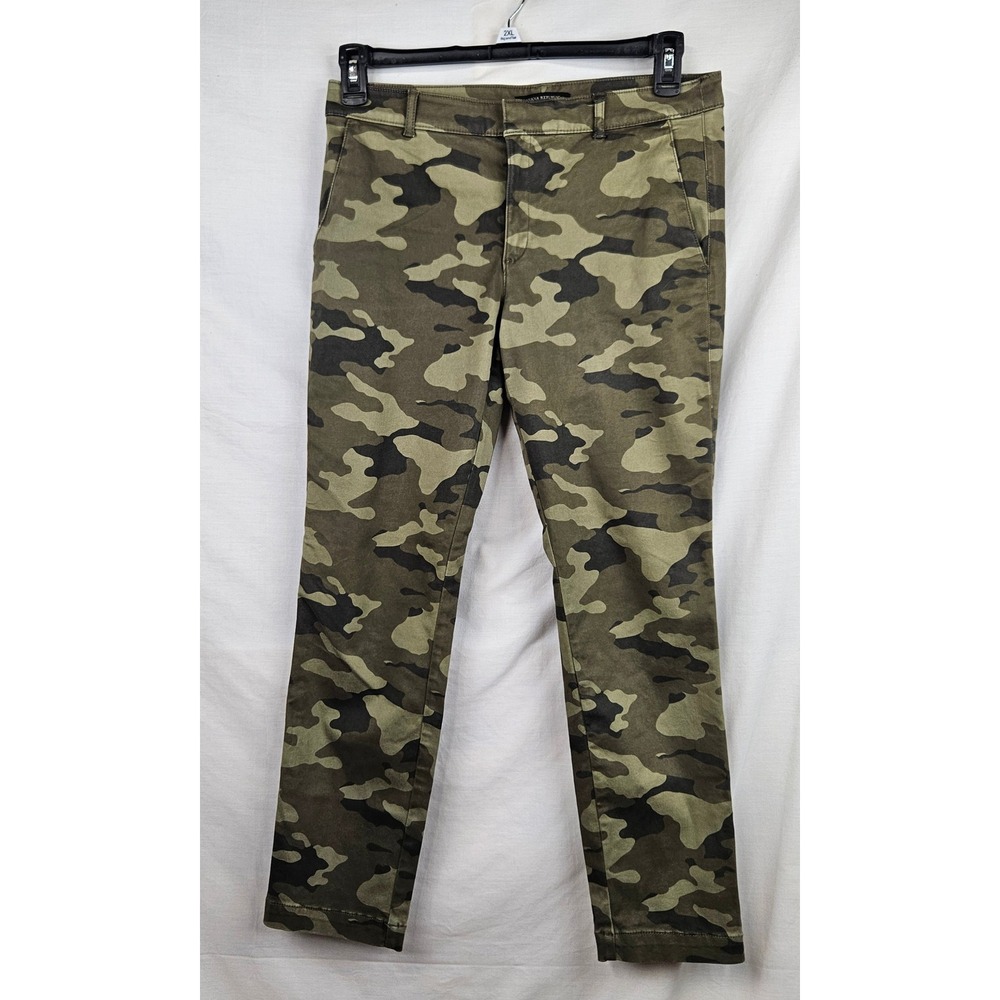 Banana Republic Sloan Camo Slim Fit Pants Green Size 6 Punk